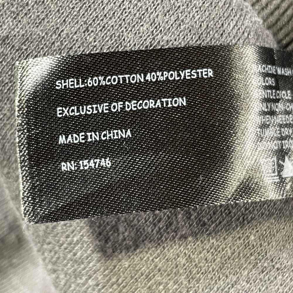 Mountain and Isles Pullover Sweatshirt Mens Medium Gray Quarter Zip Preppy - Picture 8 of 9